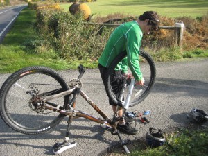 Puncture near Worcester!